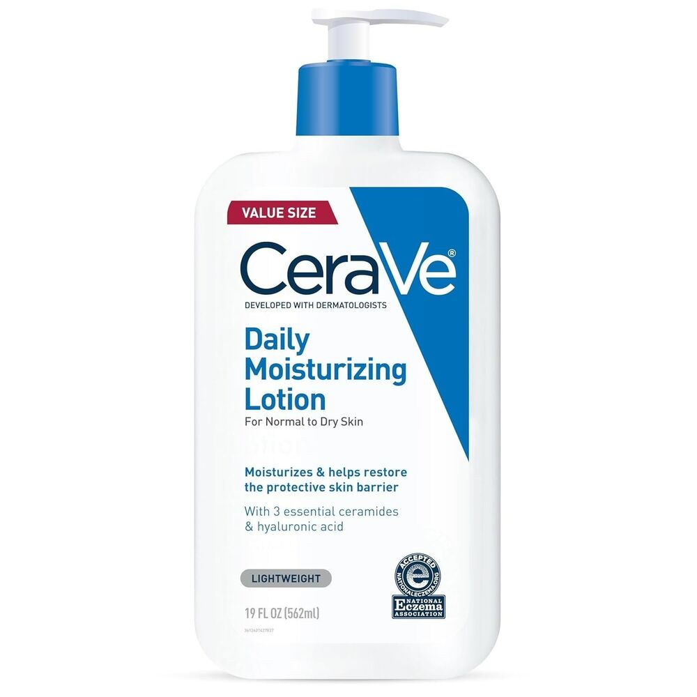 CeraVe Daily Moisturizing Lotion Fragrance Free White Body & Face Lotion 19oz